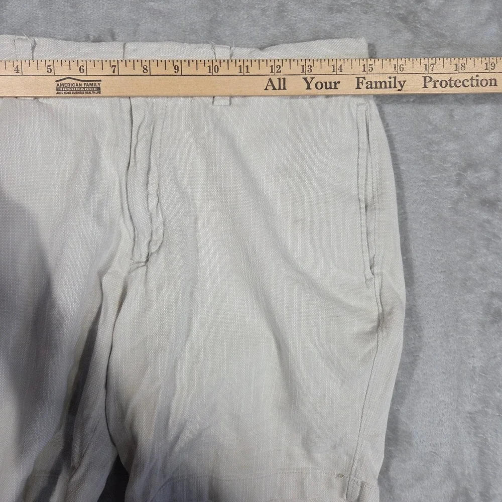 Banana Republic Aiden Club Shorts Mens 30 Beige Textured Dobby Cotton Stretch
